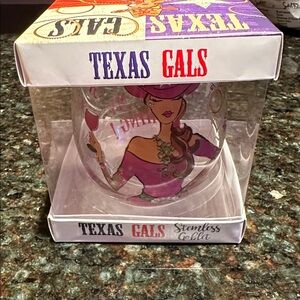 NEW! Texas Gals Stemless Wine Glass